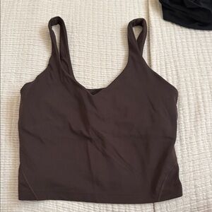 lululemon athletica Brown Cropped Tank Top